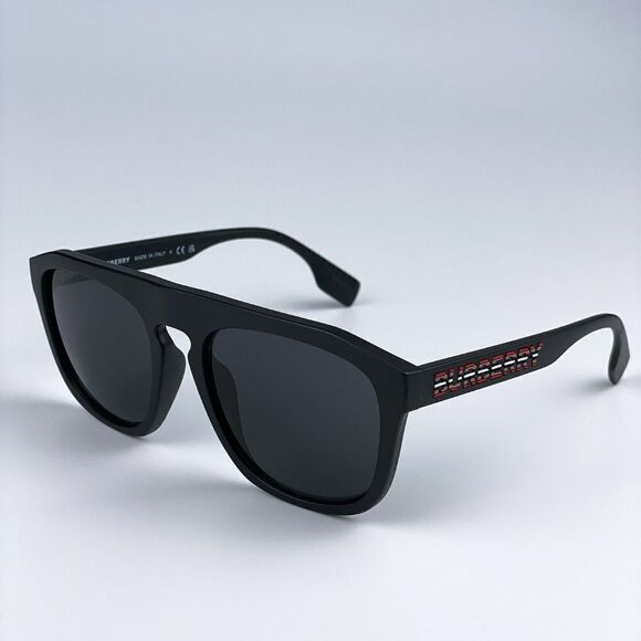 NEW Burberry BE4396U 346487 Matte Black Grey Square Unisex  display picture 2